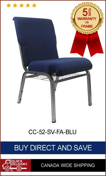 Generic NEW-Banquet Church Chair- BLUE